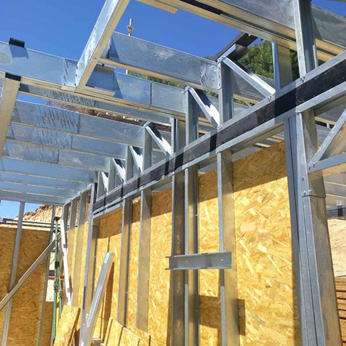 Steel frame installation