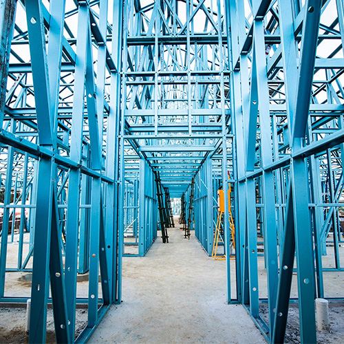 Steel wall frame